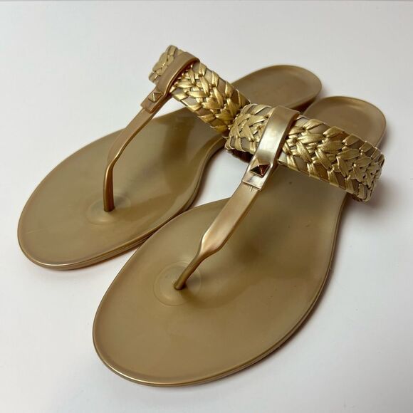 Jack Rogers Gold Tinsley Sandals Size 7 NEW - Picture 2 of 6
